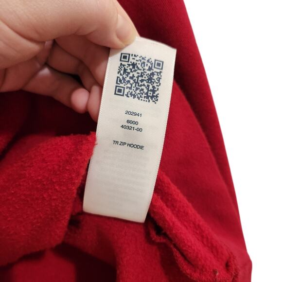 True Religion Classic Full Zip Hoodie Sweatshirt Graphic Print Casual Red Large - Picture 9 of 10